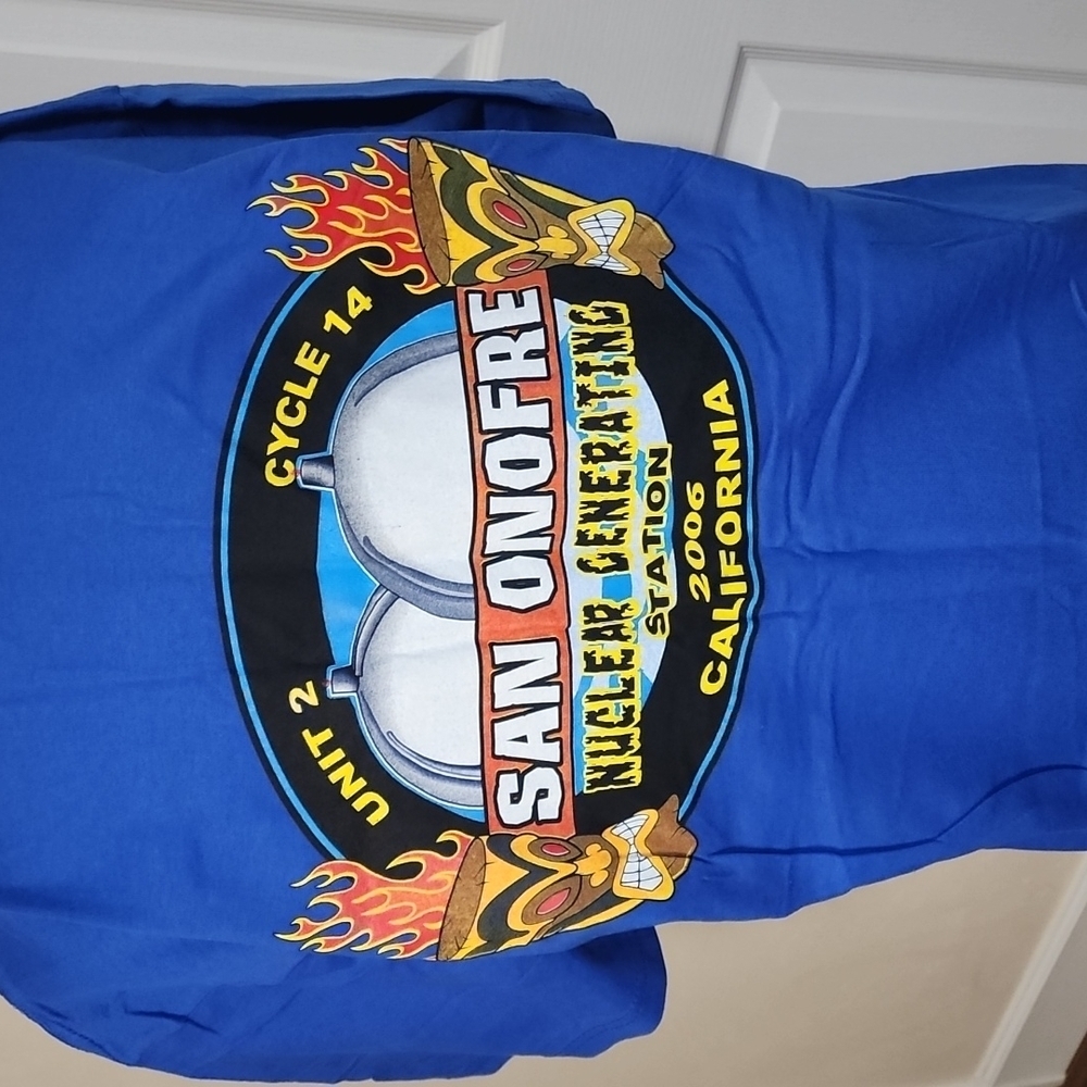 NWOT Short-sleeved San Onofre nuclear plant outage t-shirt  *Box 1